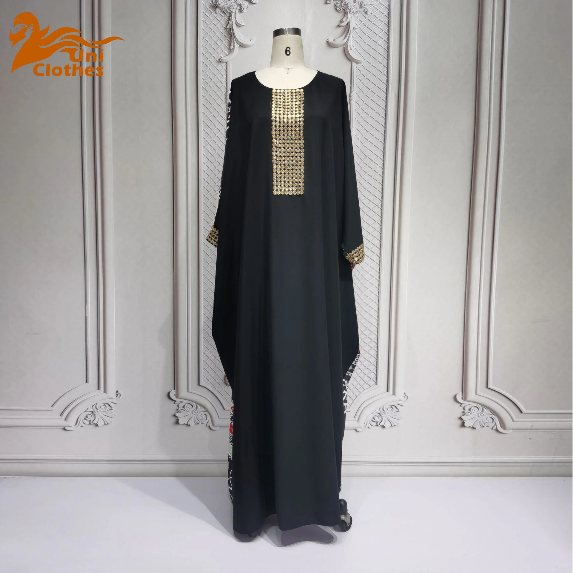 

UNI 2025 Дубай, платья макси с цифровой печатью и рукавами «летучая мышь», Абая, элегантные платья-кафтан для женщин, гала-платье больших размеров, Абая