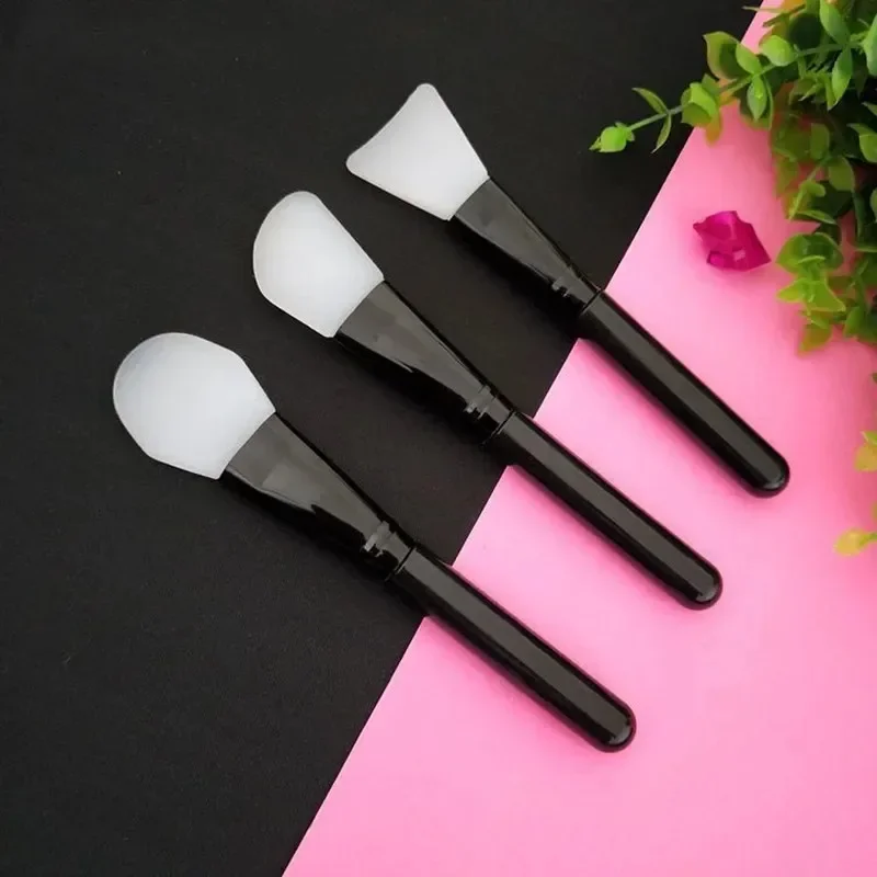 1pc Silicone Mask Brush, Makeup Beauty Brush Handle Diy Soft Head Mask Stick Adjustment Stick Soft Facial Mask Face Care Tool