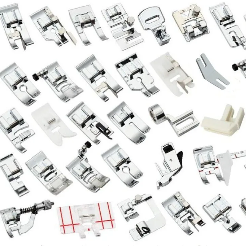 Universal Sewing Machine Presser Foot Set, Multifunctional Hemming Overlock Feet Kit for Household Electric Sewing Machine