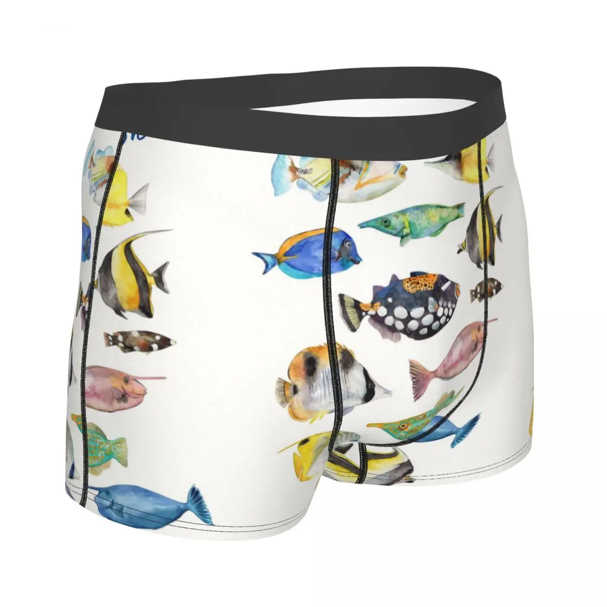 Divers caleçons colorés en forme de poisson tropical pour hommes, boxer respirant 402, short imprimé 3D de haute qualité, cadeau d'urgence