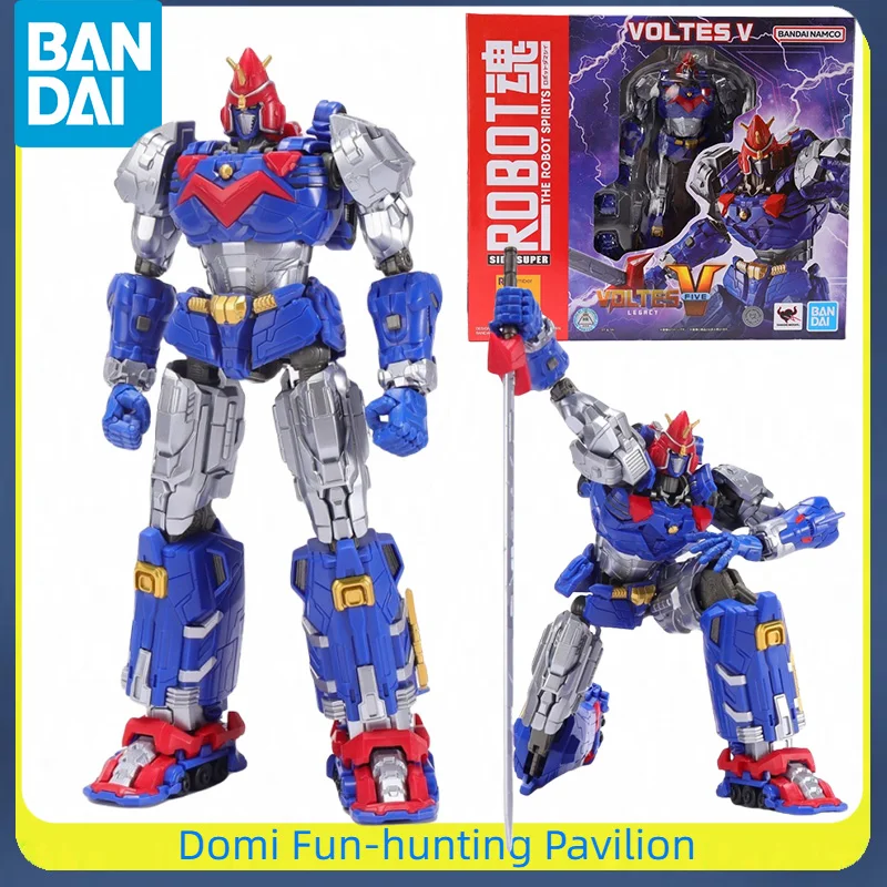

BANDAI Original THE ROBOT SPIRITS Anime Figure VOLTES V Movable Model Finished Action Toy Collectible Ornaments Gifts for Kids