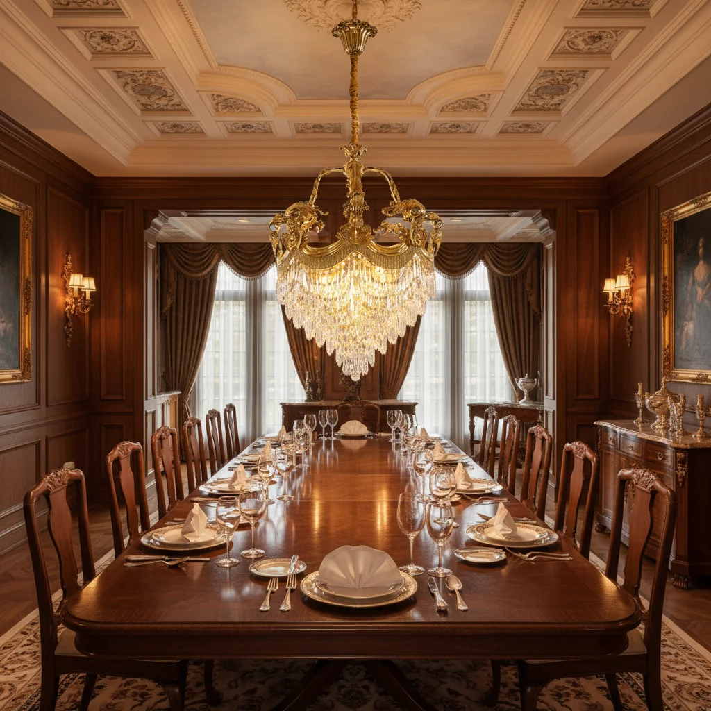Jewellerytop European Classical Brass Pendant Lamp Rain Drop Light Luxury Crystal Chandelier for Dining Room