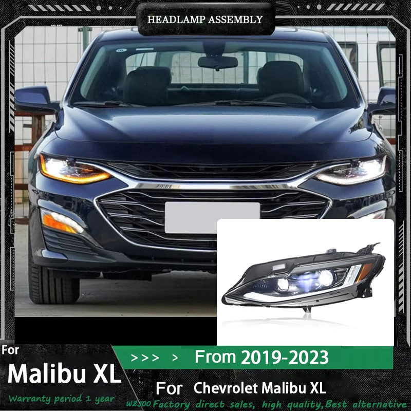 Estilo de coche para Chevrolet Malibu faro 2019-2022 2023 Malibu XL faro DRL señal de giro lente de proyector de luz baja y alta