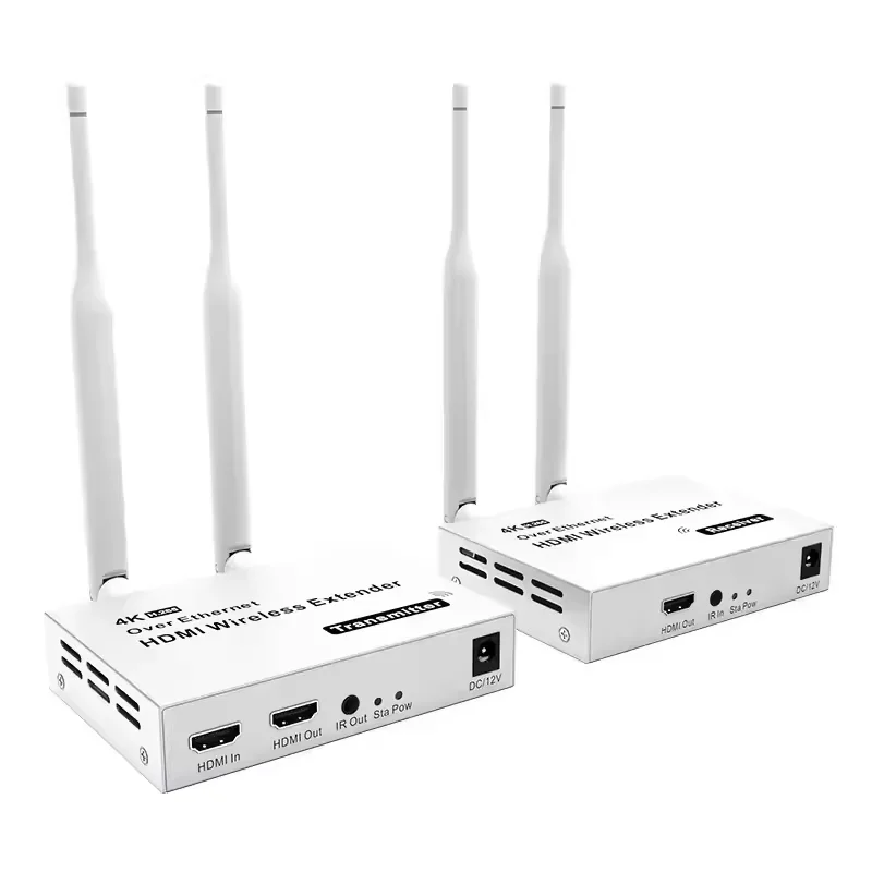 2025 200M KVM 4k Wireless HD Multimedia Extender Wireless HD-MI Transmitter Receiver Video
