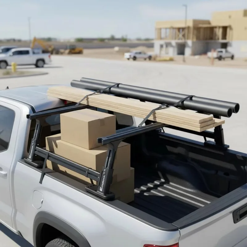 Wholesale aluminum alloy load-bearing pickup truck T-slot roof frame, expansion bed, ladder, other external accessories