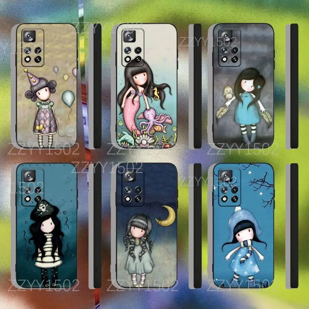 

S-Santoro Cute Dolls Soft TPU Cover For Samsung S25,S24,Ultra,S20,S30,Plus,S22,S23,Ultra,Plus,5G Phone Case
