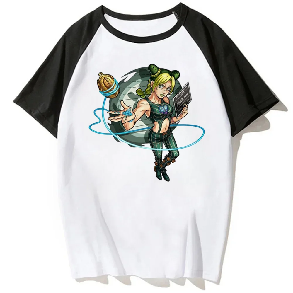 Jojo Steel Ball Run t shirt teen manga 2000s gothic Psychedelic graphic t shirt 2000s Retro korean fashion y2k dollette