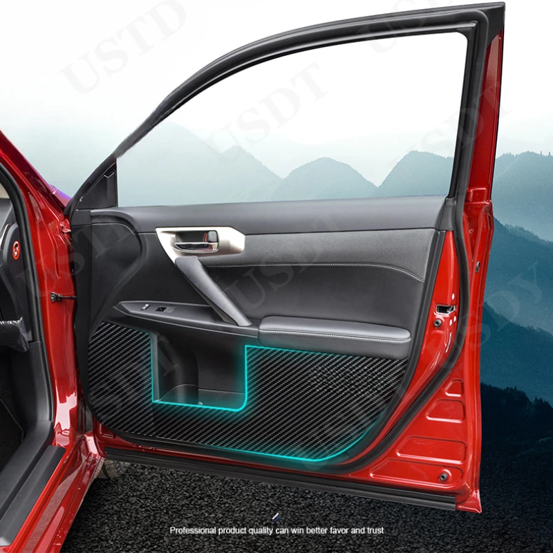 

Fit for Lexus CT 200 2011 - 2015 2017 2018 2019 2020 Leather Carbon Fiber Sticker Door Anti Kick Cover Door Sill Protection Mat