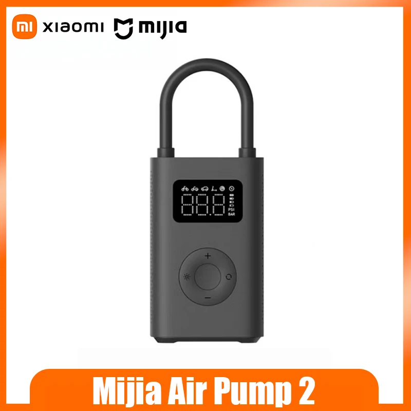 

Xiaomi Mijia Air Pump 2 для велосипедов и мячей, цифровая предустановка давления в шинах + автоматическая остановка зарядки, быстрая зарядка Type-C