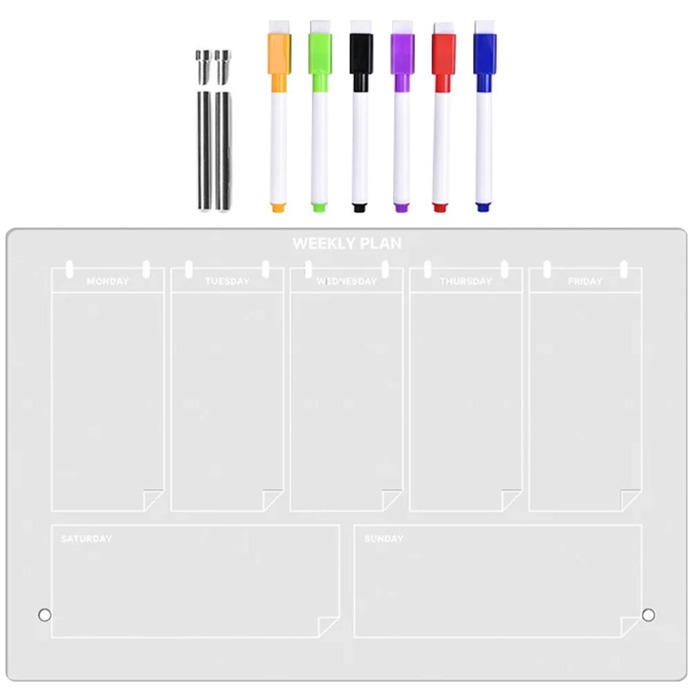 1 Set Acrylic Memo Board Multi-Function Message Table Board For Office Home Decoration Note Organizer Stationery Supply Printing