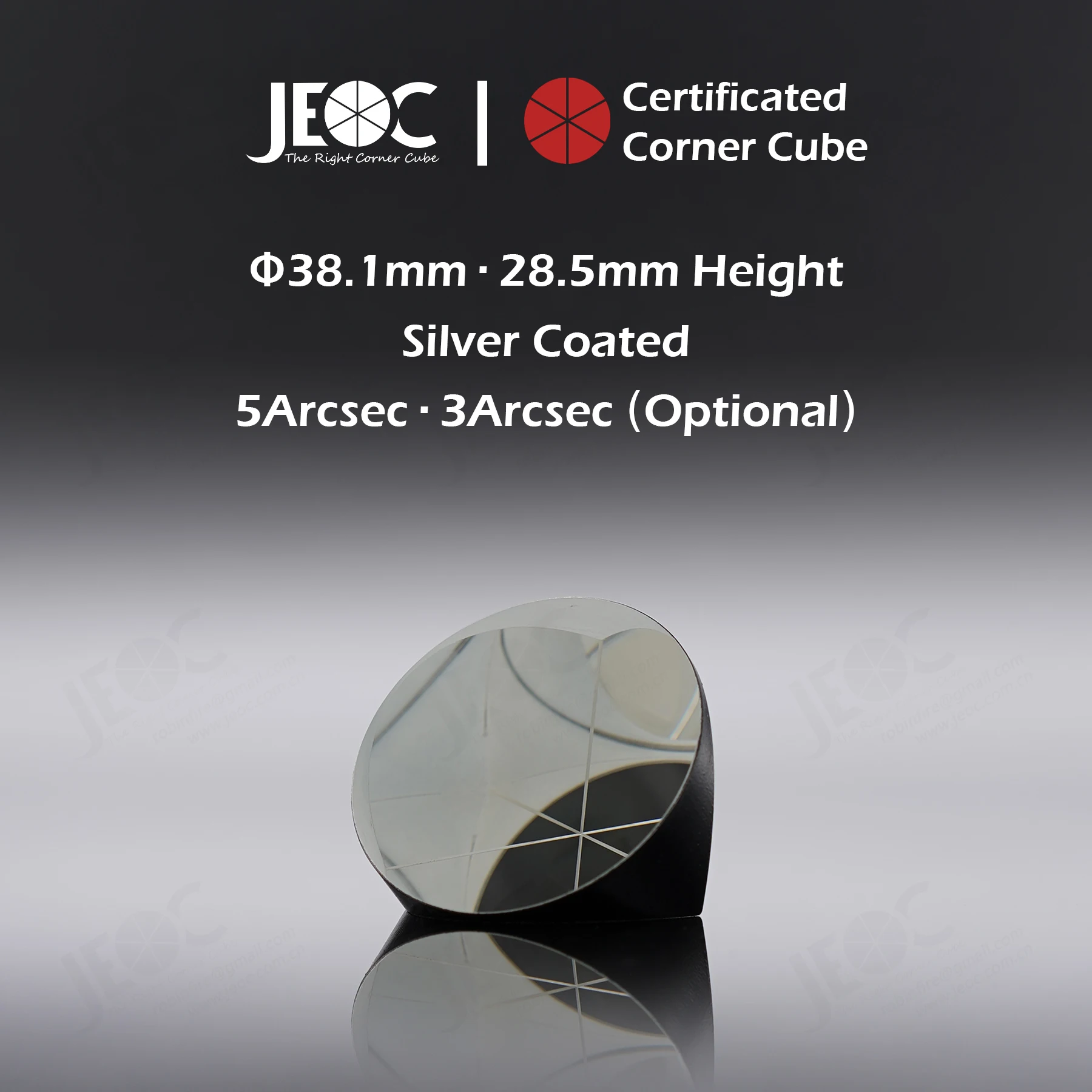 100pcs JEOC Certificated Corner Cube, 38.1mm (1.5