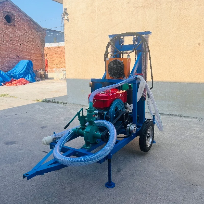 Best Selling 100m 150m 200m Water Well Drilling Rig Portable Rock Drilling Rig