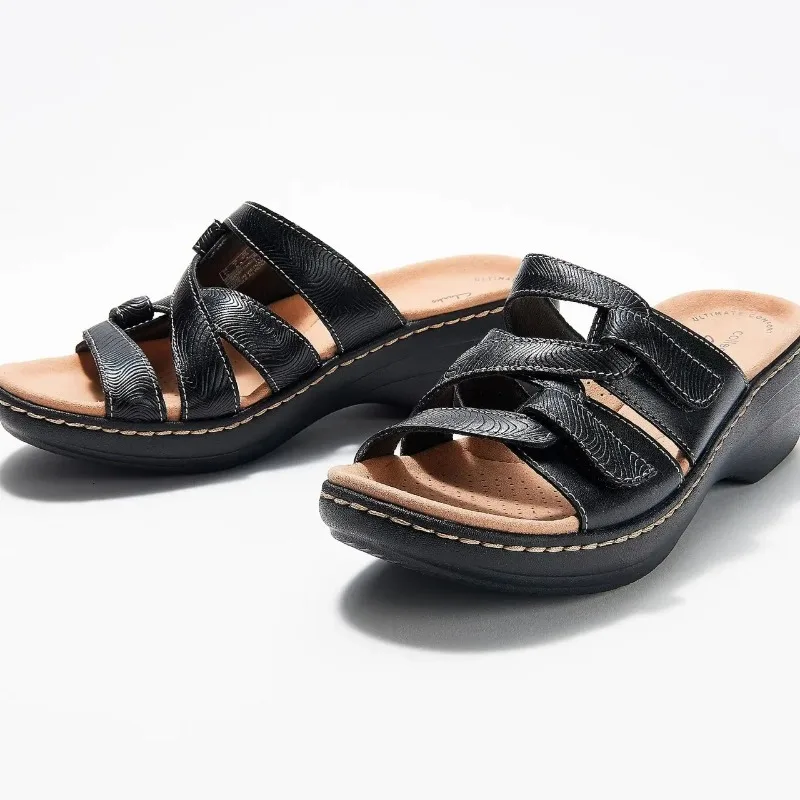 حجم كبير الصنادل النسائية الصيف نمط جديد سميكة القاع المألوف خمر النعال البوليستر بطانة إيفا وحيد الخياطة النعال