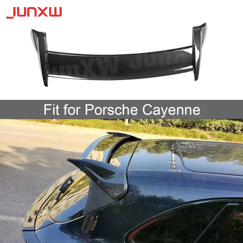 

Carbon Fiber/FRP Rear Roof Spoiler Lip Wings Car Top Covers for Porsche Cayenne 2018-2021 Auto Styling