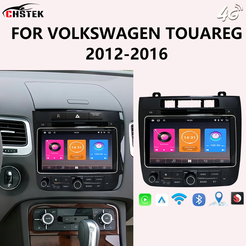 CHSTEK Car Stereo CarPlay Radio For Volkswagen VW Touareg 7P 2010-2018 Android Multimedia Player Head Unit GPS Navigation BT