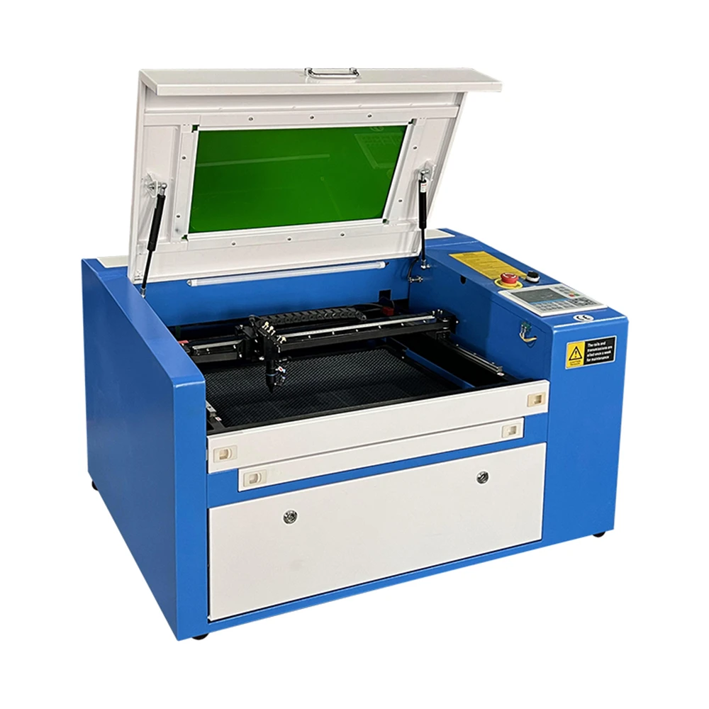 Portable Mini CO2 Laser Engraving/Cutting Machine 3050 5030 350 530 50w Multifunctional Wood Rubber Stand AI BMP Graphics