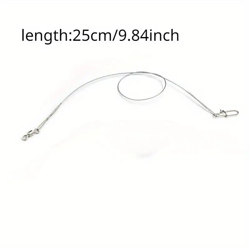24pcs Stainless Steel Fishing Leaders Durable Tangle Free High Strength Fish Wire Gear with Swivels and Snaps