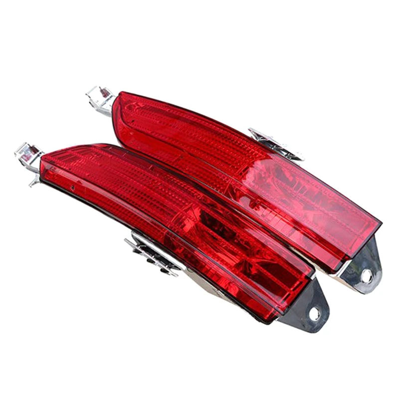 1 Pair Car Red Rear Fog Lamp Bumper Cover Reflector For VW Touareg 2011-2014 7P6945701D 7P6945702D Replacement Parts Accessories