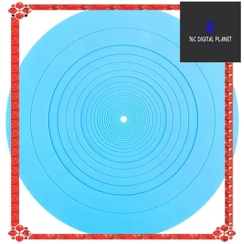 

295Mm Silicone Turntable Mat Anti-Vibration Slipmat Record Mat For LP Vinyl Record Player Audio Replacement Accessory D