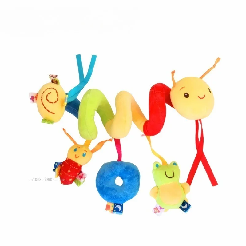 Plush Baby Bed Hanging Toy Educational Toy for Newborns Hanging Infant Crib Spiral Stroller Toy Stroller Hanging Accessories