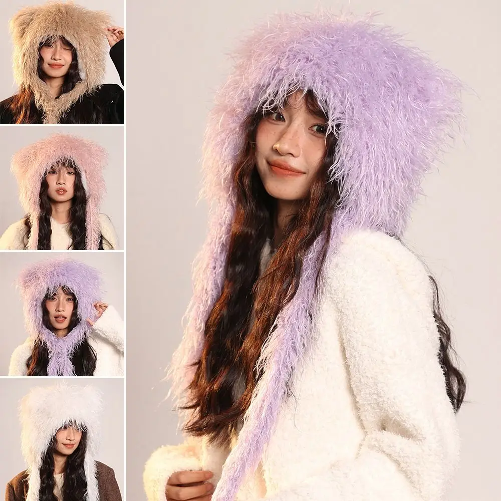 

New Polyester Cycling Cap Warm Windproof Ear Flap Hat Ear Protector Hat Women