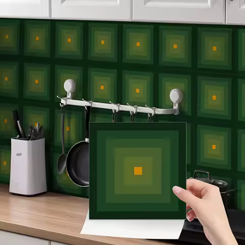 Self-Adhesive Wall Stickers 24Pcs Set, Waterproof PVC Tile Decals for Kitchen Bathroom, Easy Peel &amp; Stick Home Decor