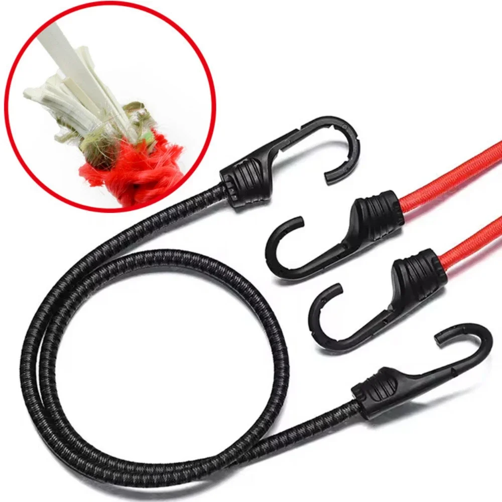 Motorbike Cargo Fixing Belt Motorcycle Elastic Luggage Rack With Hooks Adjustable Lashing Elastic Luggage Rope Bike Accessories