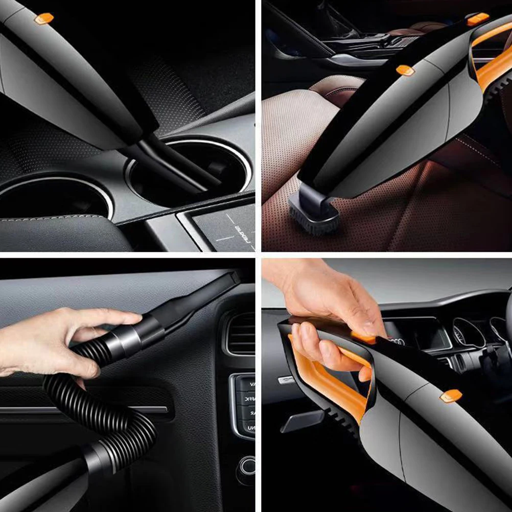 

Electric Car Vacuum Cleaner 5M ABS Tube Strong Suction Long Lasting Stability Transparent Dust Bin Multiple Filtration for Coins