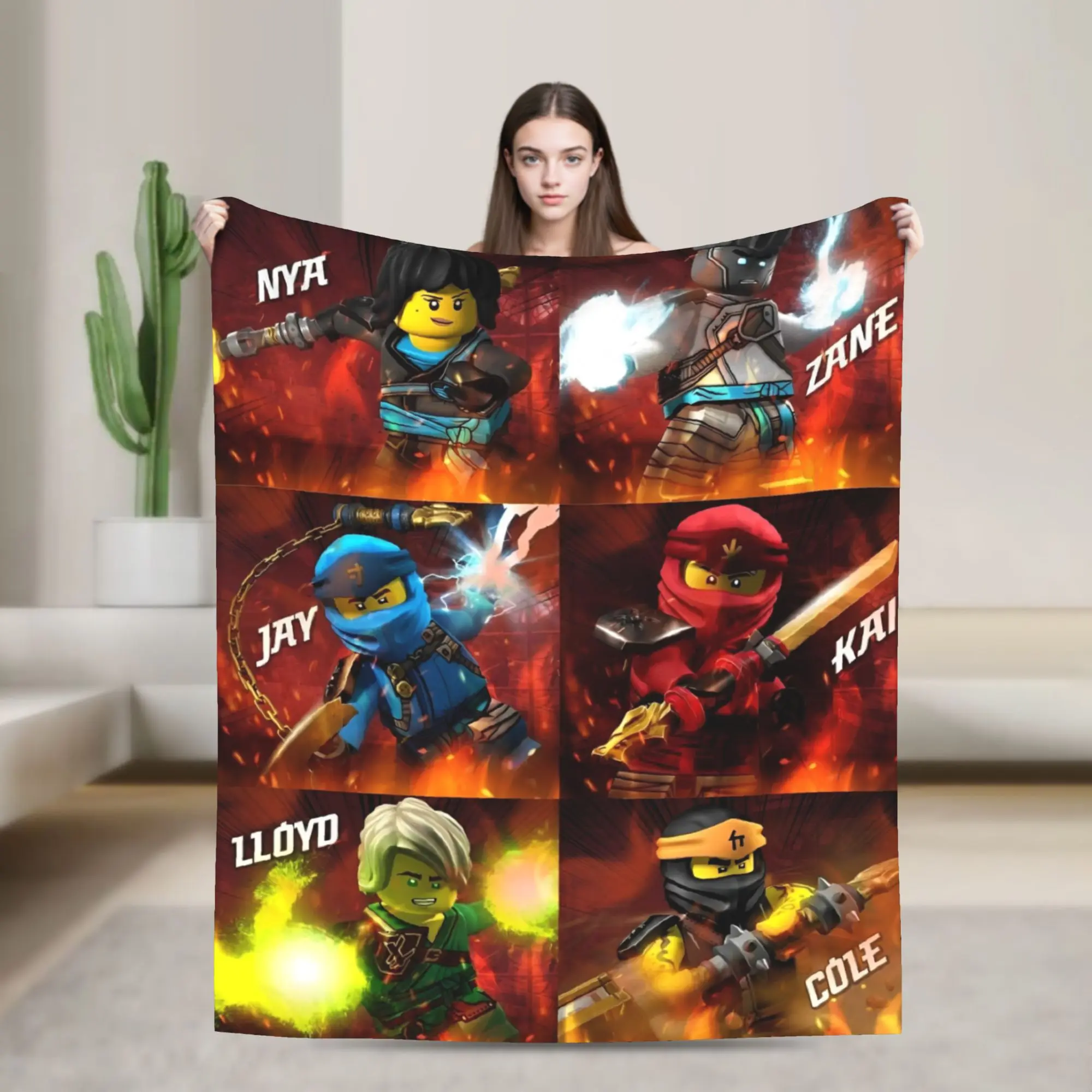 

N-ninjagos Blanket Flannel Awesome Warm Throw Blankets for Coverlet Decoration,