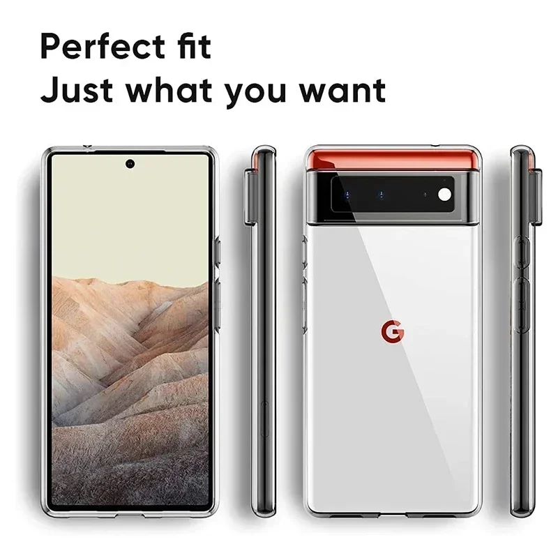 Transparent Thin Case for Google Pixel 9 8 7 6 Pro 6A 5A 5 4A 4 XL 7Pro 8Pro 9Pro 5G Soft Clear Silicone TPU Original Back Cover