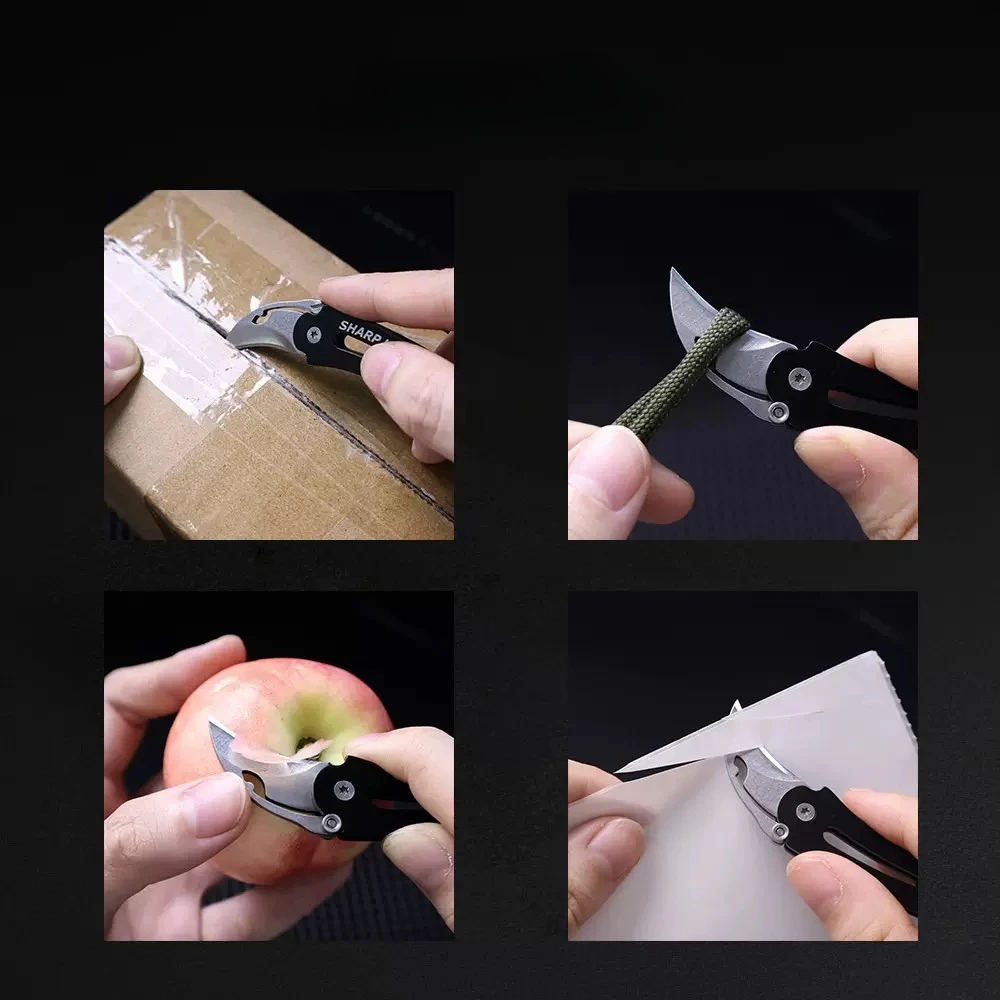 Cuchillo plegable EDC mini para exterior con llave herramienta - imagen 3