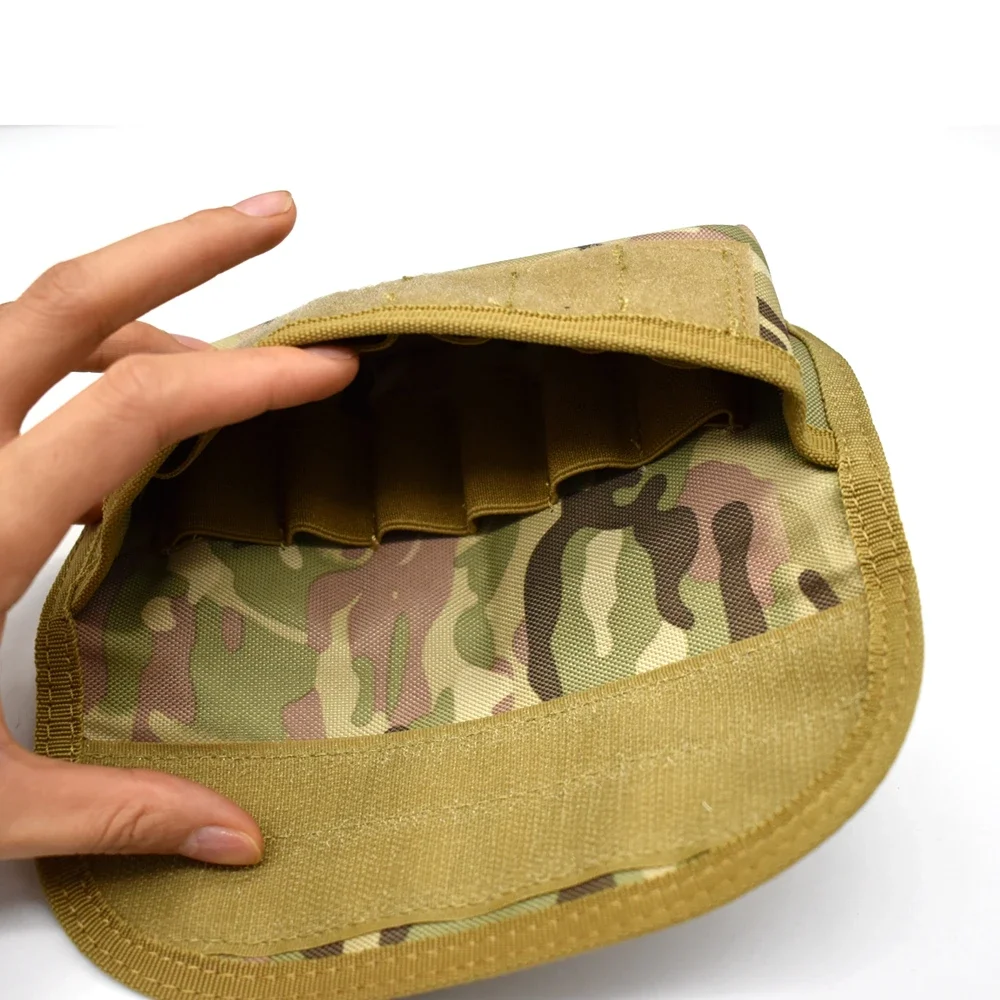 12 Gauge Cartridge Carrying Bag Pouch Molle System Tactical Vest Accessories Sinper Rifle Bullet Holder Shotshell Bag