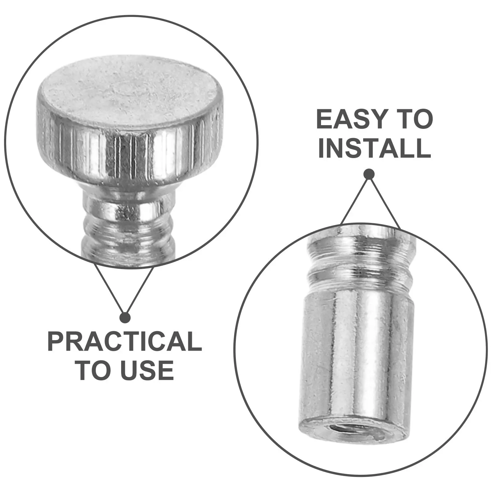 10Pcs Thread Lamp Twist Knobs Screw on Iron Lamp Knob Replacement for Light Fixture Turn Switch Socket Dimmer Control Home