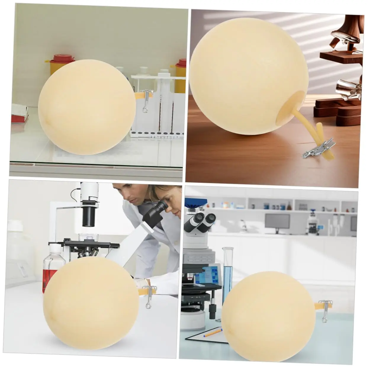 Latex-Blasen-Emulsionsgummi-Laborballon für den Innenbereich, interne Ersatz-Gasprobenahme, mit 1-Clip für das Labor – Detail 6