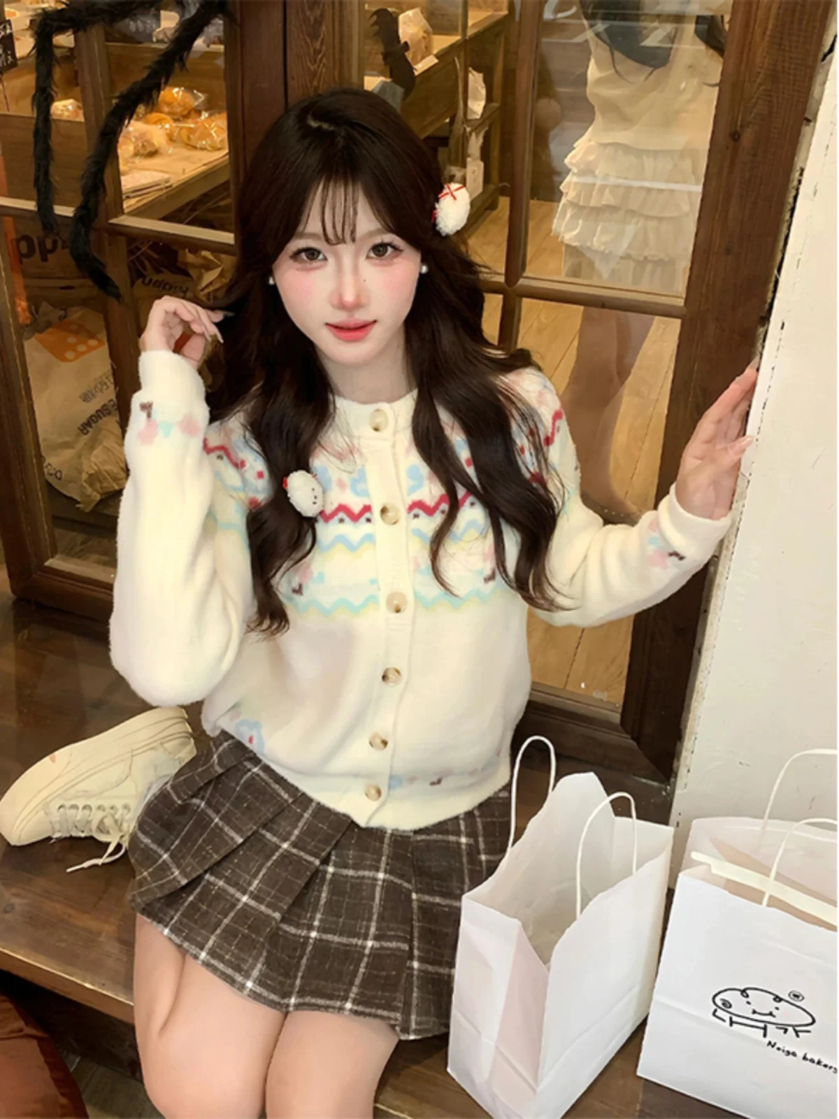 

Sweaters Jumpers Cardigans Womens Hallowen Rock Concert Raw Hem Oversized Line Daily Festival Alternative Thick Slim Patchwork