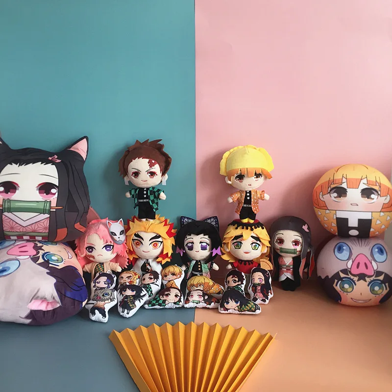 Anime Demon Slayer Akaza Rui Iguro Obanai Tanjirou Kamado Nezuko Agatsuma Zenitsu Plush Toys Doll Peluche Gift