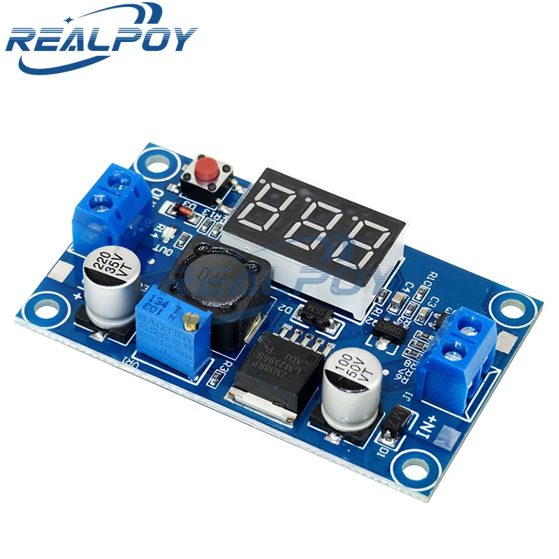 LM2596 DC DC Step Down Converter Voltage Regulator LED Display Voltmeter 4.0~40 to 1.3-37V Buck Adapter Adjustable Power Supply