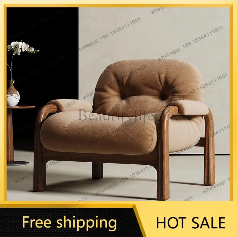 XX. Solid wood single sofa chair antique living room sofa back chair