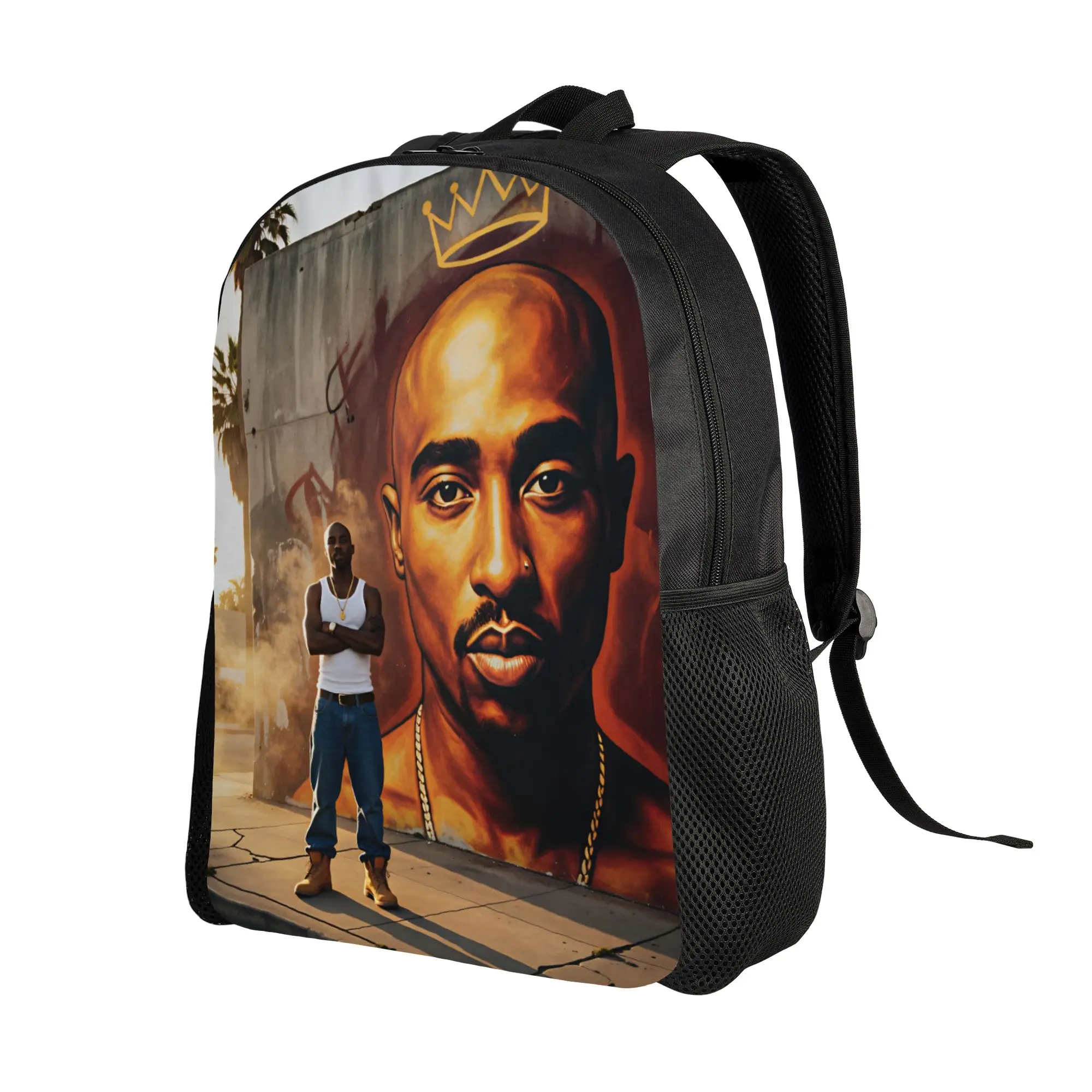 Rapper Tupacs Backpack  Travel Backpacks Women Men Design Big School Bags Funny Rucksack