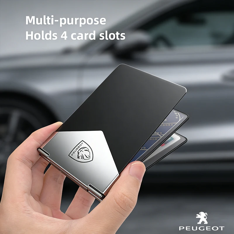 1Pcs Car Driver License Storage Bag Bank Credit Card Protective Sleeve For Peugeot 206 307 308 207 3008 208 407 508 2008 5008