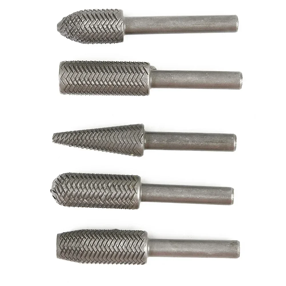 Rotary File Rotary Rasp Wood Rotary Files 5 Pcs For Use In Milling Router Grinding Burr Shaping Of Steel Useful