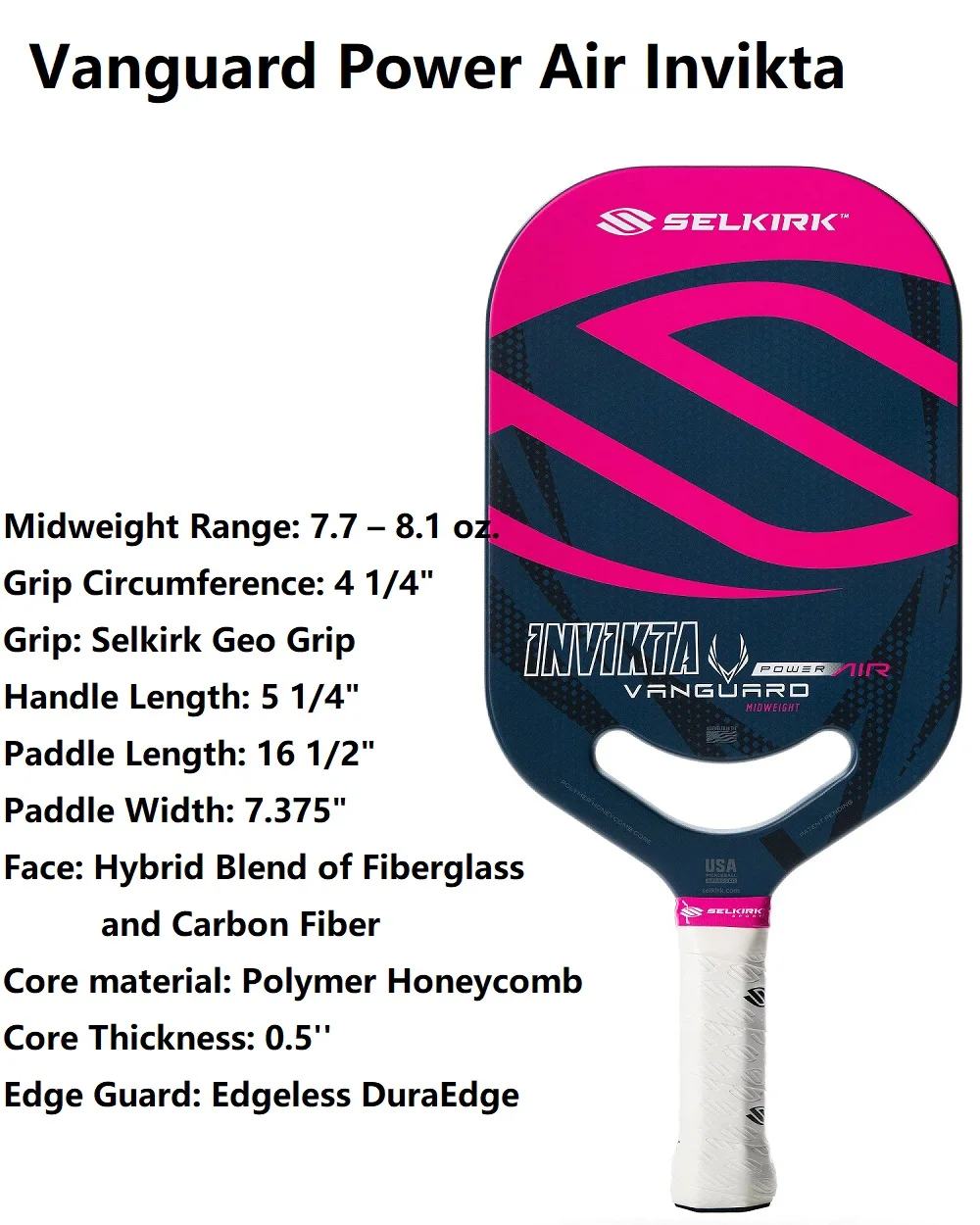 Pickleball Paddles Control Air Invlkta Epic USAPA Approved for Tournament Play Ultimate Power Control