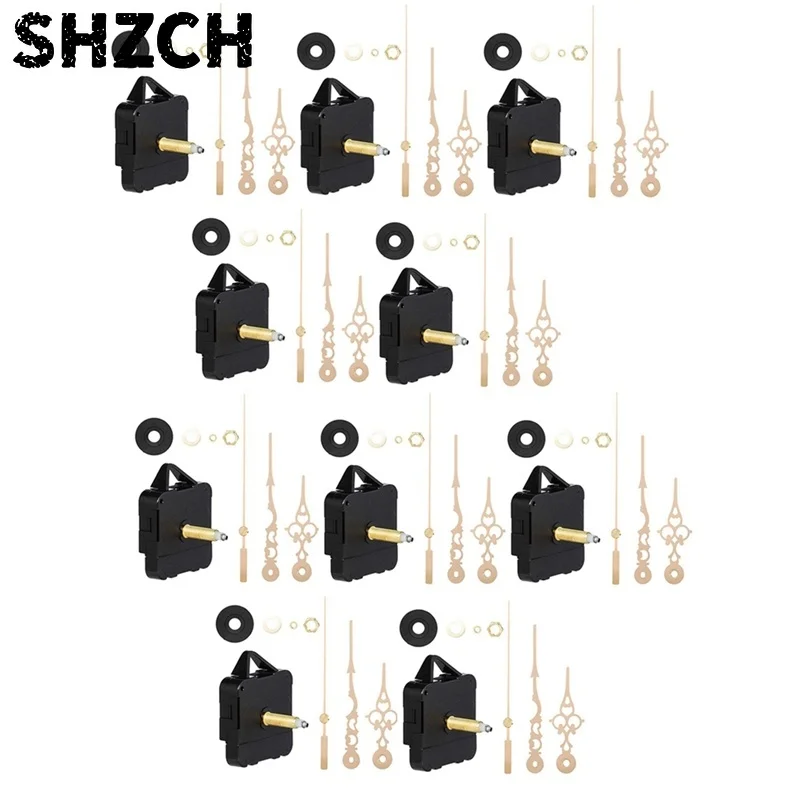 10Pcs 31MM Long Shaft DIY Quartz Clock Movement Mechanism Hands Kit Wall Clock Movement Repair Tool Parts Accessories