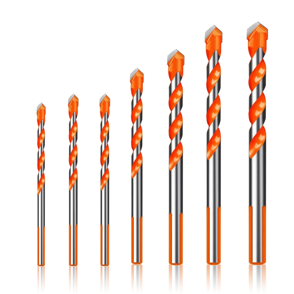 

Glass Drill Bit Set Triangular Non-slip Ceramic Drilling Hole Openers Alloy Tile Punching Tools, 6mm, 10 Pieces