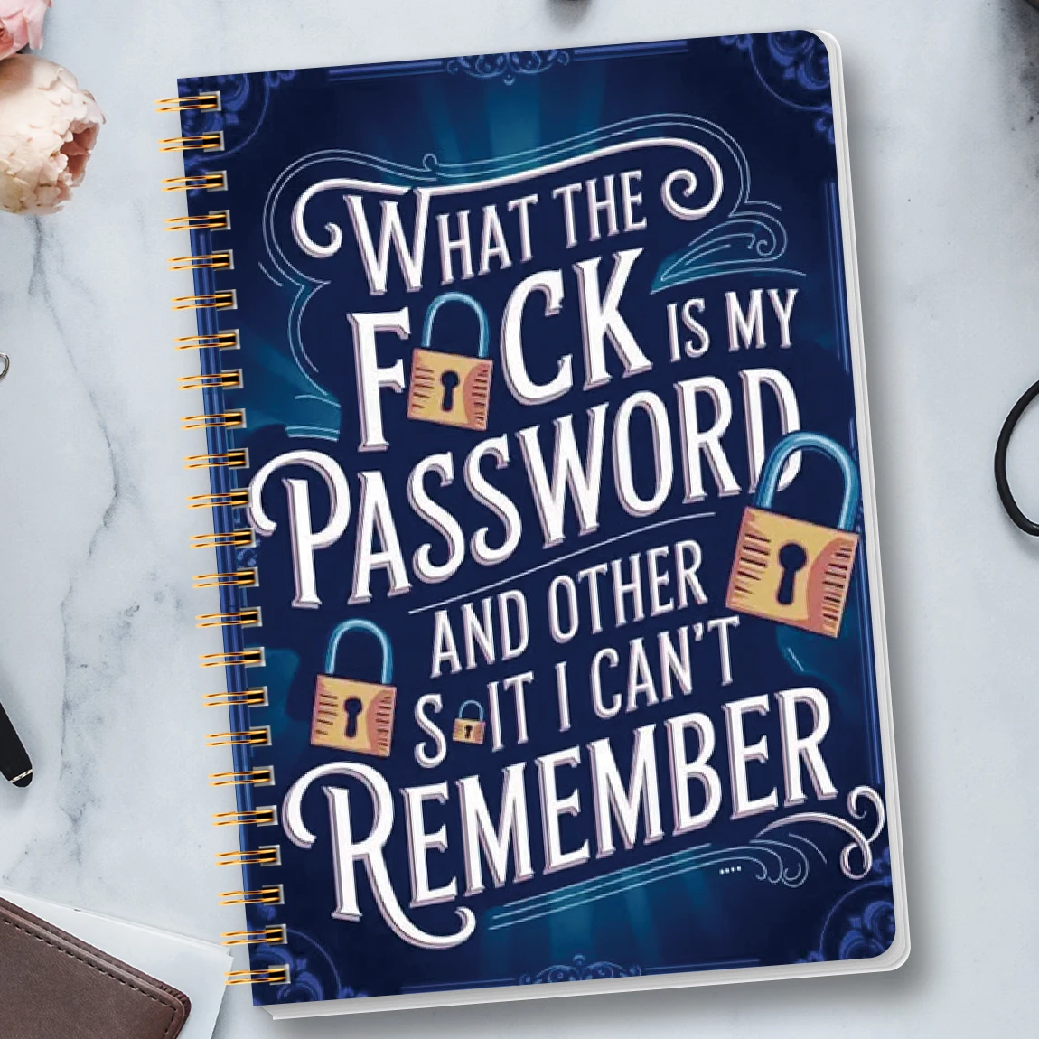 Libro delle password A5, organizer per account Internet e accesso al sito web, sezione delle note, diario delle password perfetto per la gestione della sicurezza informatica