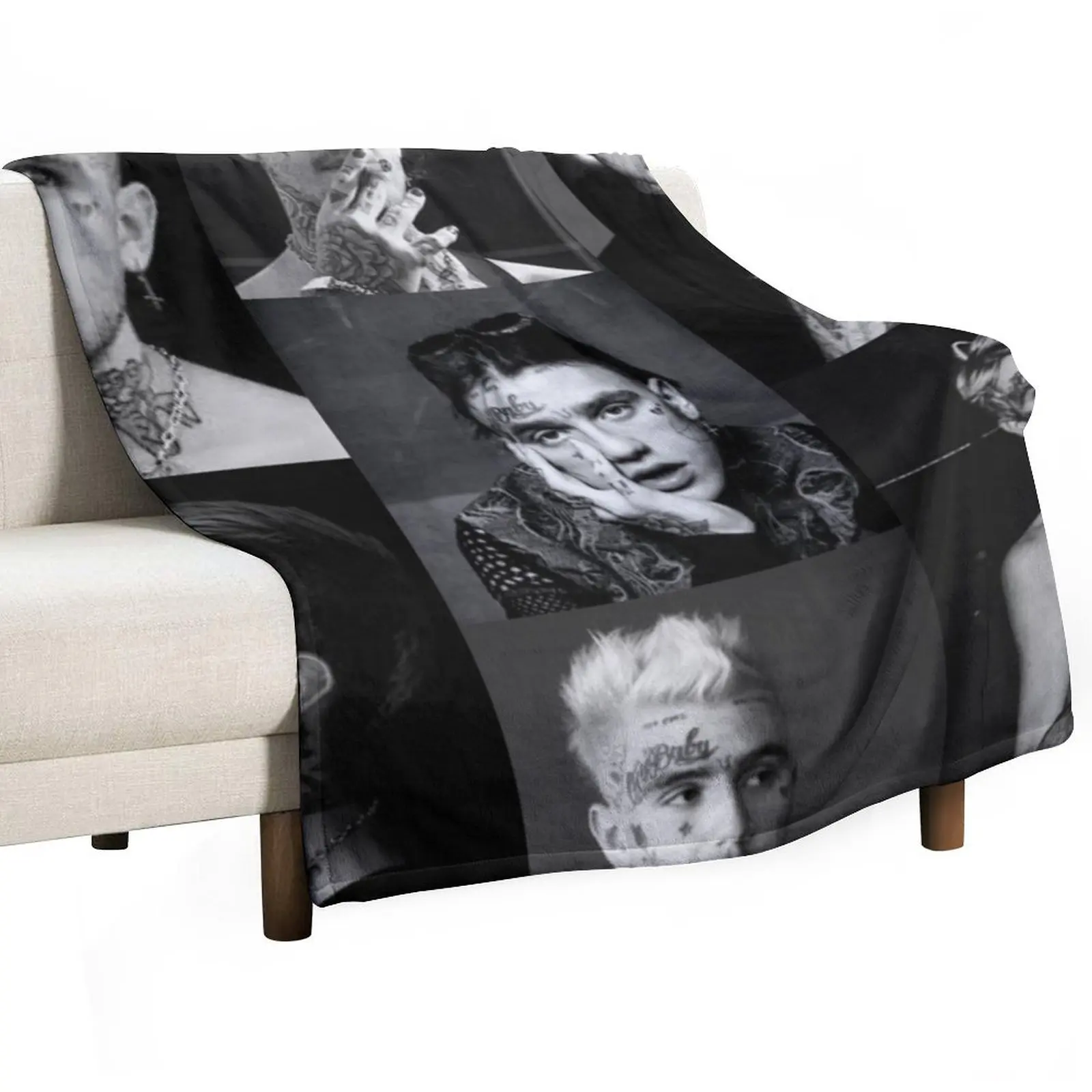 Peep black and white collage Throw Blanket For Baby Designers Large Blankets For Sofas halloween Blankets