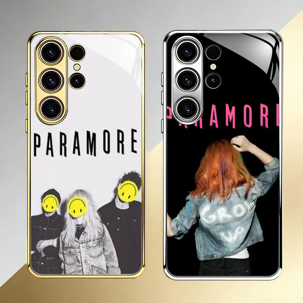 Singer Band Paramore music Phone Case For Samsung S26 S25 S24 S23 S22 S21 Plus Ultra FE Edge Electroplated glass