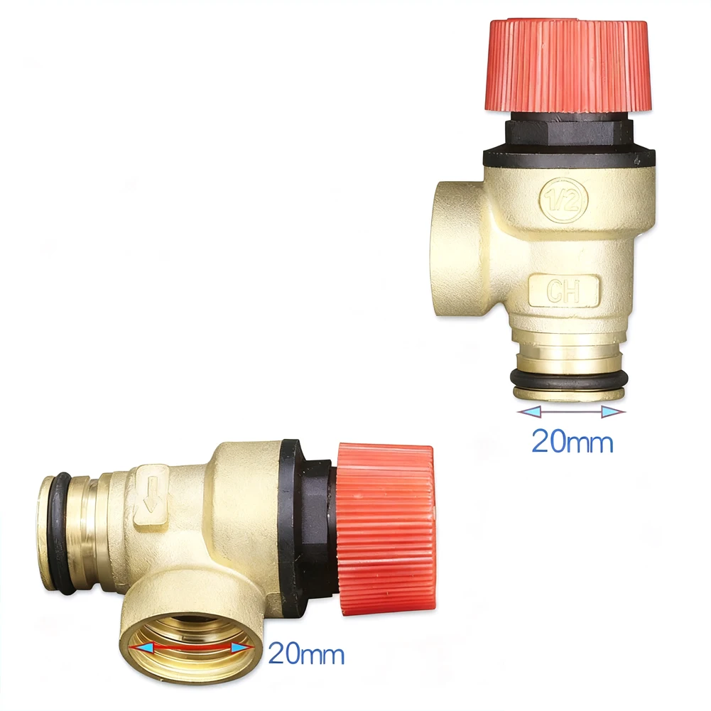 1Pack 3-Bar Safety Valve Pressure Relief Valve Thread Type For Gas Boilers For Efficient Pressure Regulation