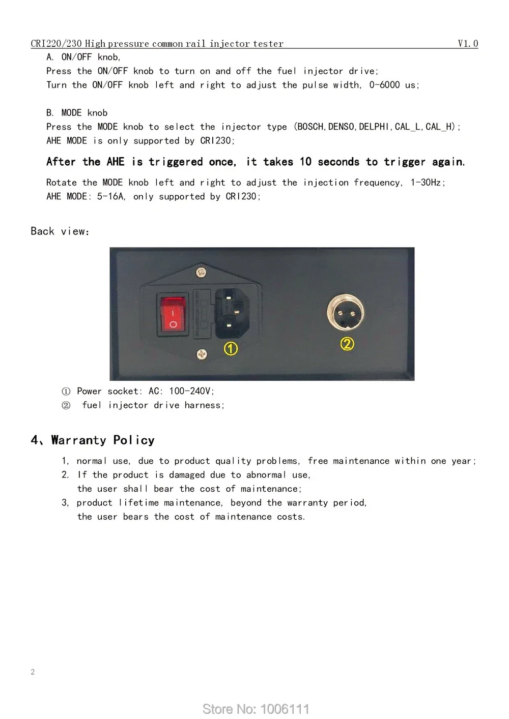 FOR BOSCH DENSO DELPHI AM-CRI230 Common Rail Injector Repair Simulator Tester With Dynamic Stroke AHE Travel Test Function