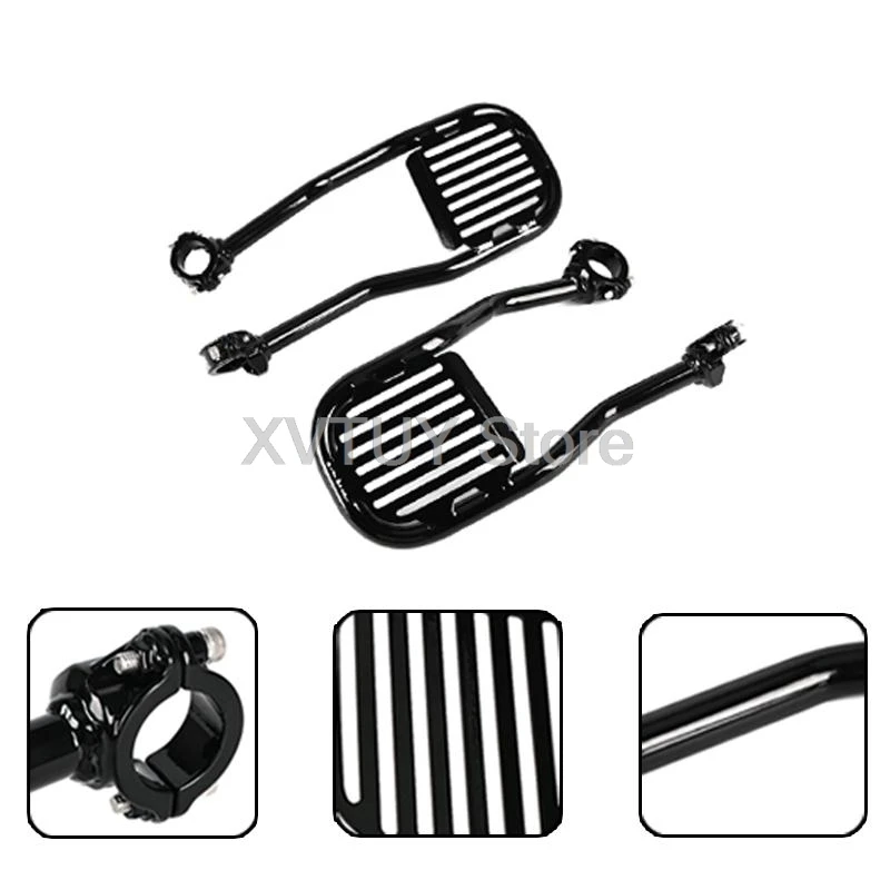 1 Kit Motorfiets Voetsteun Voor BMW R18 R18B R18TC Zwart/Sliver Driver Voetpedaal Been Ondersteuning Brede Voetsteunen Moto accessoires